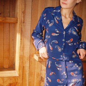 EUC Ciao Lucia Pippa paisley silk top size S